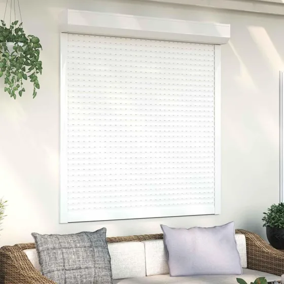 vidaXL Rullegardin Hvid 130 x 140 cm - Aluminium og Polyurethan