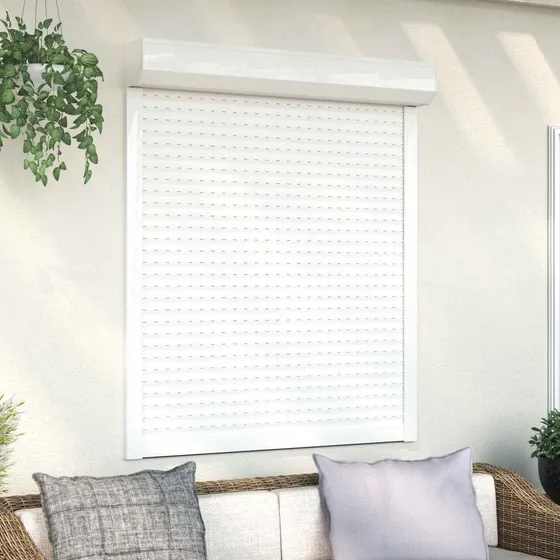 vidaXL Rullegardin Hvid 110 x 130 cm - Aluminium og Polyurethan