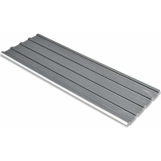 vidaXL Tagpanel 12 stk. Grå 129 x 45 cm Galvaniseret Stål