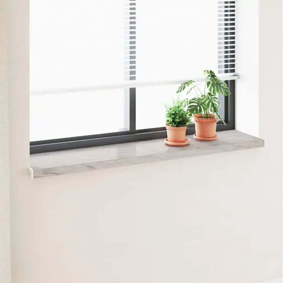 vidaXL Vindueskarm Marmor tekstur 120 x 35 x 4,5 cm PVC