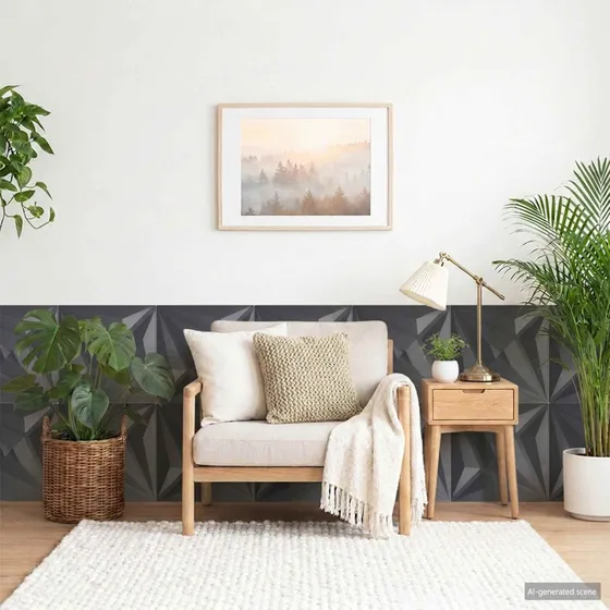 vidaXL Vægpaneler 24 stk. 50x50 cm Star Grå XPS-skum