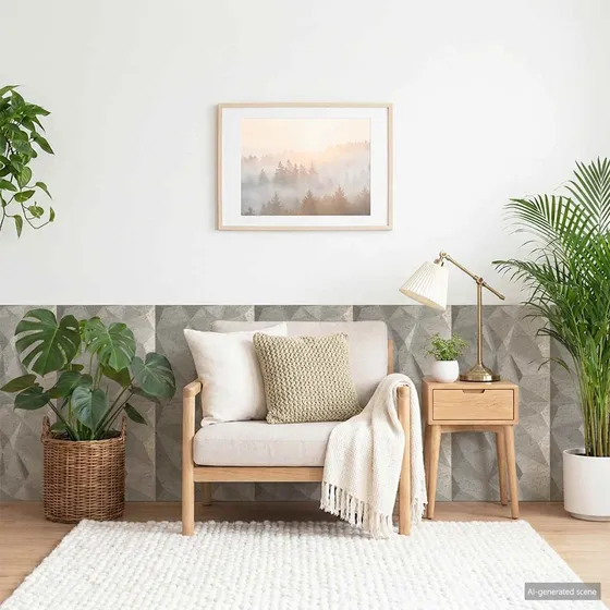 vidaXL Vægpaneler 24 stk. 50x50 cm Betongrå XPS Skum 3D