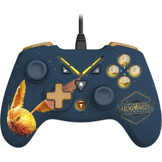 Harry Potter kablet PC/Xbox-controller - Guld, 3 m kabel