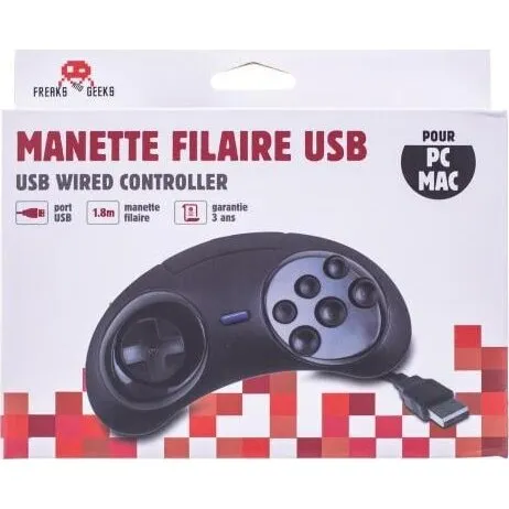 6-knaps USB-controller i MegaDrive-design til PC/Mac