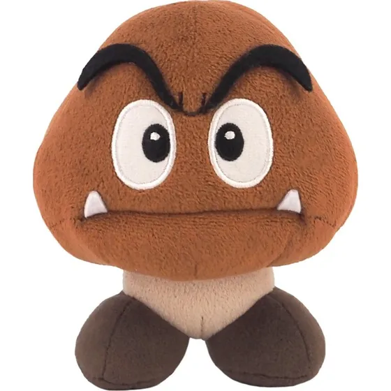 Super Mario Goomba plys bamse 14 cm - officiel