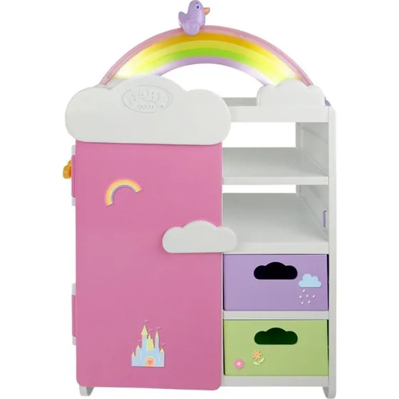 BABY born Regnbue-garderobe med lys og musik