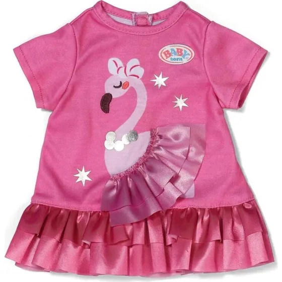 BABY born Flæsekjole med Flamingo til 43 cm dukke