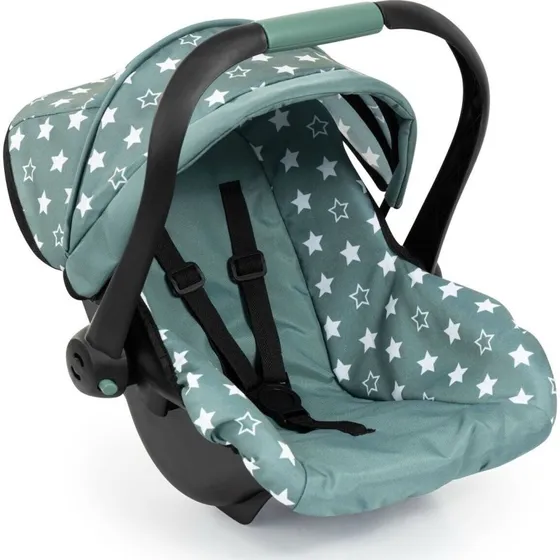 Dukkeautostol Deluxe med kaleche – Grøn med stjerner