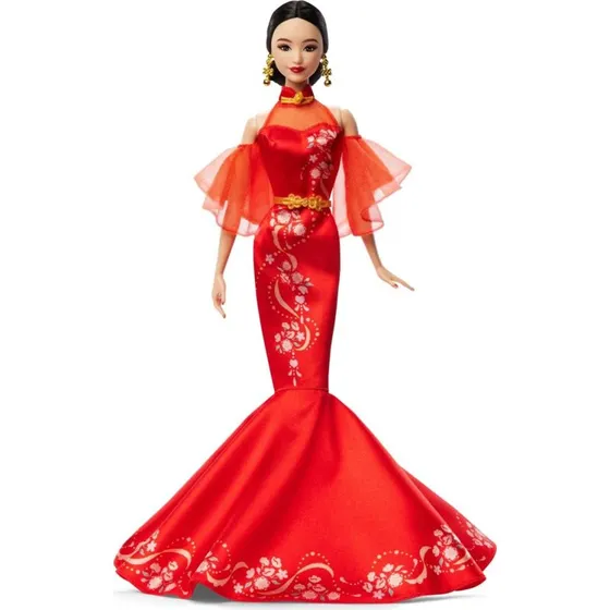 Barbie Signature Lunar New Year Qipao-dukke med guld