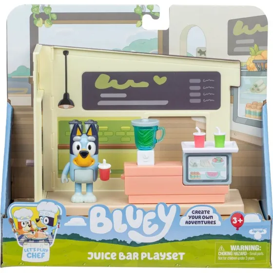 Bluey Juicebar Mini-legesæt med 7,6 cm figur