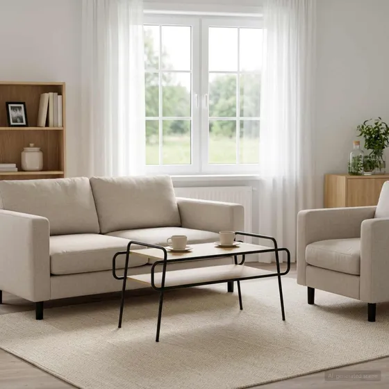 vidaXL Sofabord Sonoma-eg 100 x 50 x 51 cm