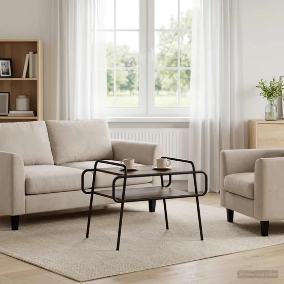 vidaXL Sofabord Røget Eg 70 x 50 x 51 cm - Konstrueret Træ