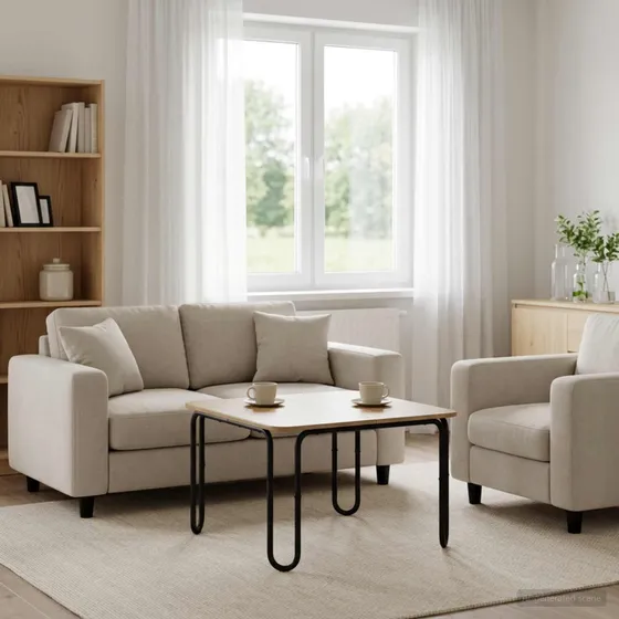 vidaXL Sofabord Artisan-eg 79,5 x 79,5 x 45 cm