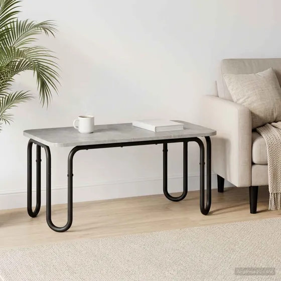 vidaXL Sofabord Betongrå 79,5 x 40 x 36 cm