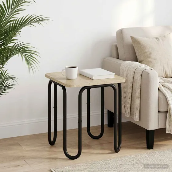 vidaXL Sofabord Sonoma-eg 40x40x45 cm