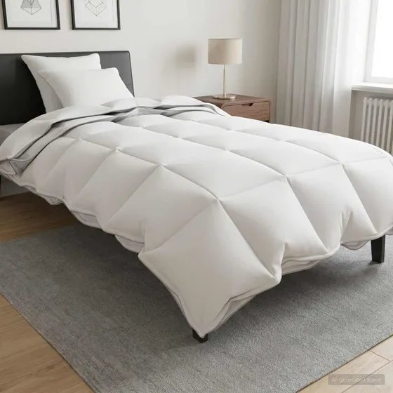 vidaXL Dynesæt 3 stk. 140x220 cm Bambus - Hvid
