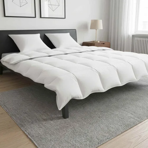 vidaXL Vinterdynesæt 3 stk. i hvid bambusfiber, 200x220 cm