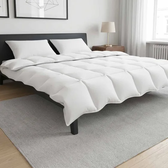 vidaXL Dyneasæt 200x240 cm Hvid - Bomuld & Bambus