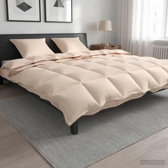 vidaXL Dynesæt Kapok & Polyester 200x220 cm - Beige