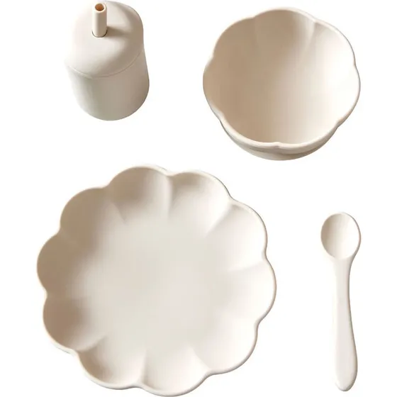 Jack o Juno Little Poppy spisesæt 4 dele – Cream