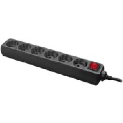 LogiLink Stikdåse 6-stik 16A Sort 1.4m