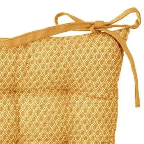Stolepude 38 cm, gul, quiltet bomuld