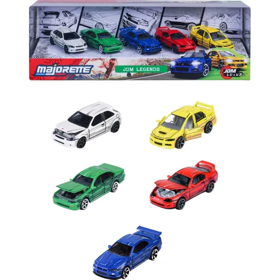 Majorette JDM Legends Anime 5-pak modelbiler