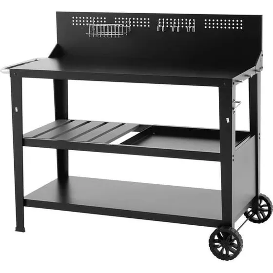 COOKINGBOX Multifunktionel vogn i stål - 100 x 50 cm