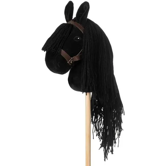 By Astrup Kæphest Sort m. Sort Manke (Lukket Mund)