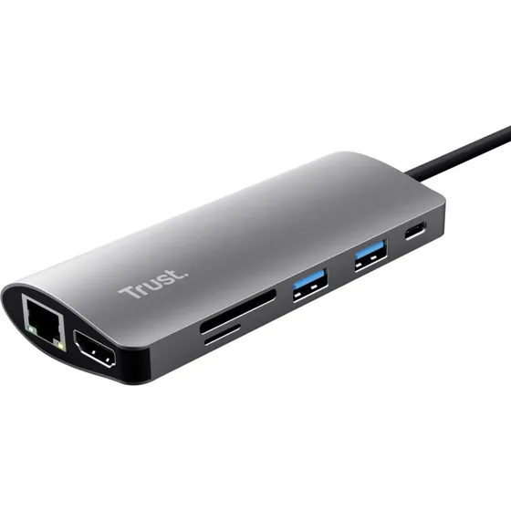 Trust Dalyx 7-i-1 USB-C Adapter – HDMI, 1GbE, USB 3.2