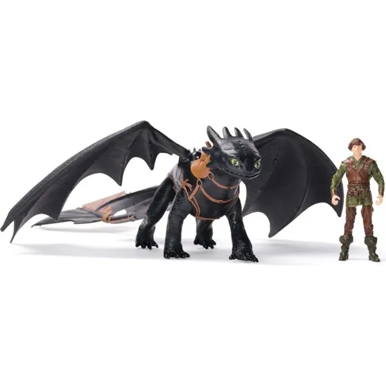 Toothless & Hiccup drage- og vikingesæt (33 cm/7,5 cm)