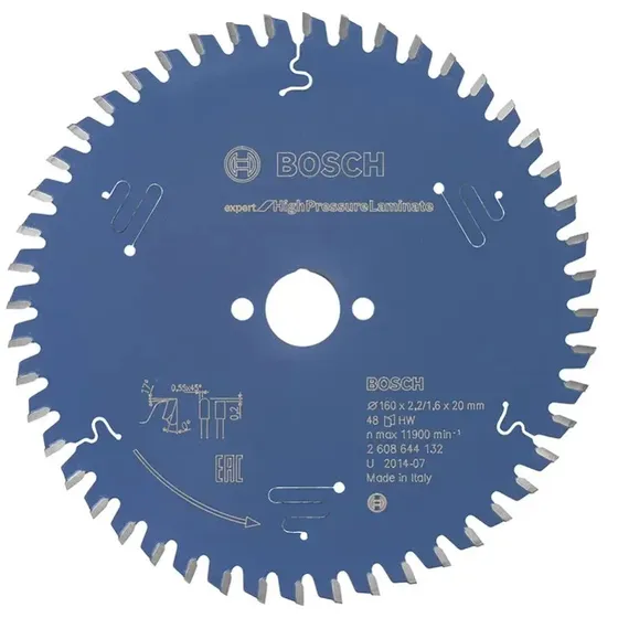 Bosch Expert Rundsavsklinge til High Pressure Laminate 160x20x2,2mm 48T