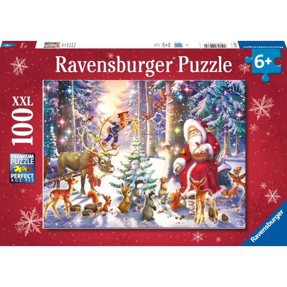 Ravensburger Julepuslespil - Jul i Skoven, 100 brikker