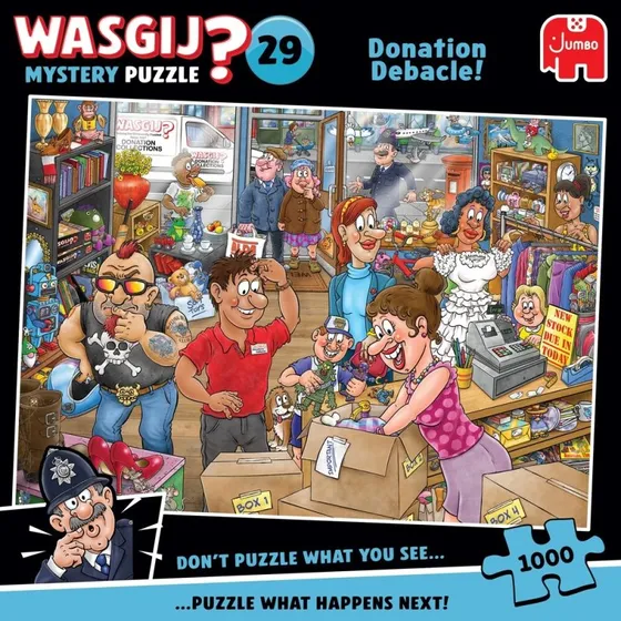 Wasgij Mystery 29: Donation Debacle! Puslespil 1000 brikker