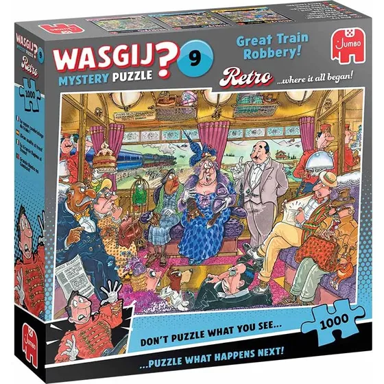 Wasgij Retro Mystery 9 – Great Train Robbery (1000 brikker)
