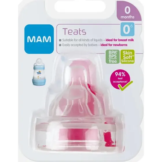 MAM SkinSoft Flaskesut str. 0  2-pak (nyfdt)