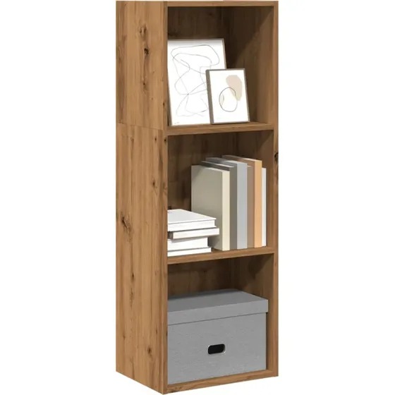 Bogreol i konstrueret træ 40x30x114 cm – egetræsfarve