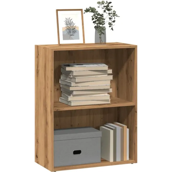 Bogreol i konstrueret træ 60x30x77 cm – Egetræsfarve