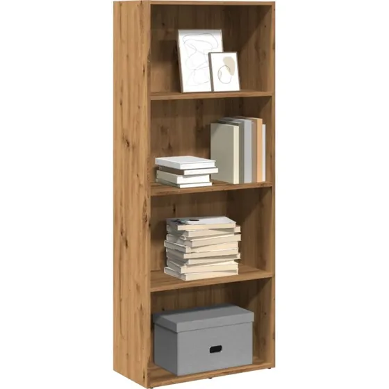 Bogreol 60x30x152 cm i konstrueret træ - kunsteg