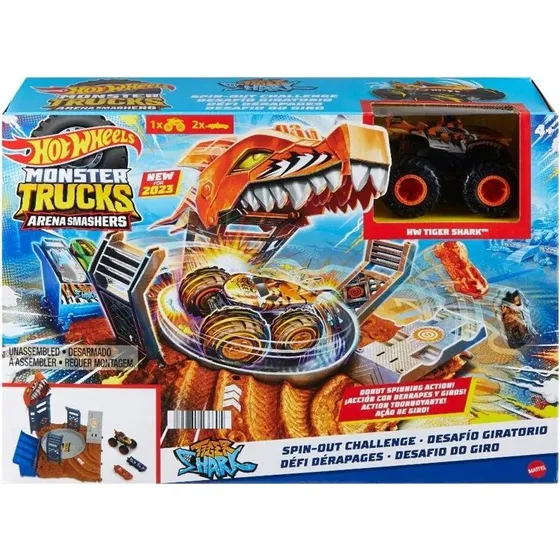Hot Wheels Monster Trucks Arena Smashers Tiger Shark Legesæt