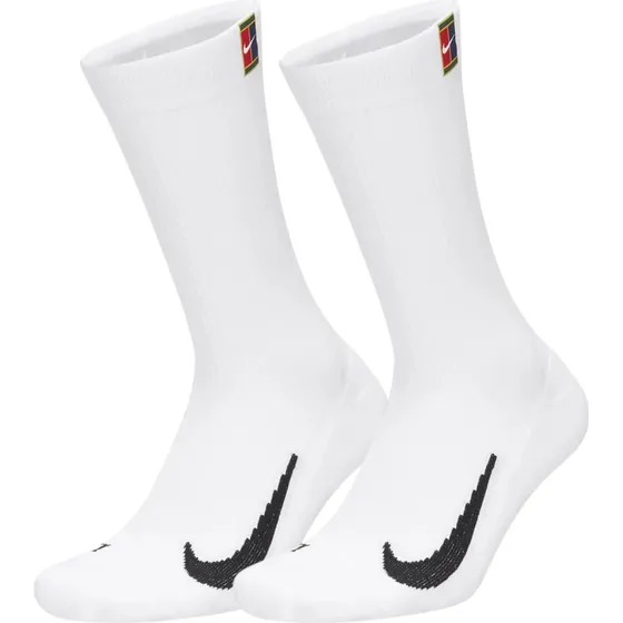 Nike Court Multiplier Cushioned Crew Socks 2-pak - Hvid