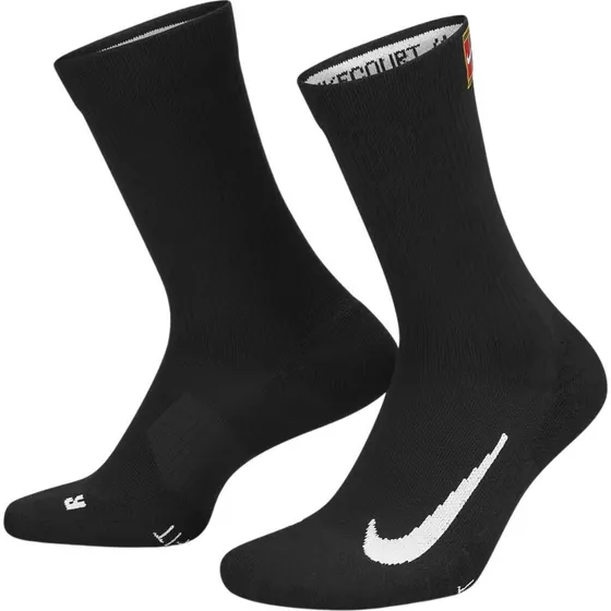 Nike Court Multiplier Cushioned Crew Socks 2-Pack Black