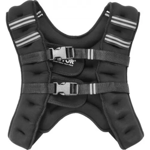 Vægtvest 7,3 kg i sort neopren