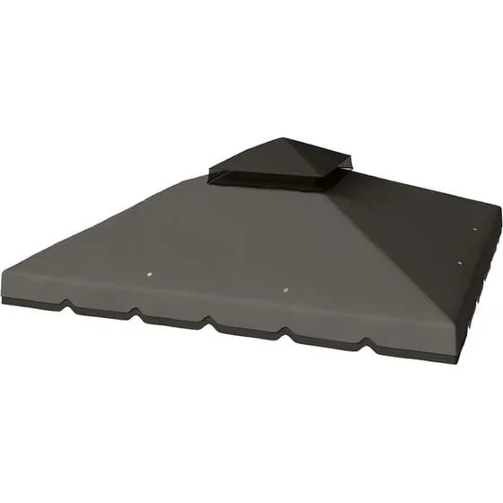 Udskiftnings-tag til pavillon 300x300 cm - Lys grå polyester