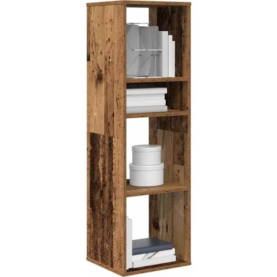 Bogreol 34x31x112 cm i konstrueret antiktræ