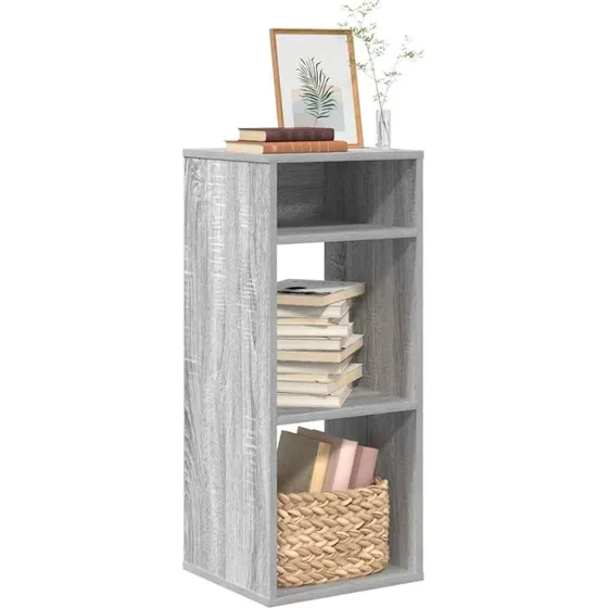 Bogreol 34x31x80 cm i grå Sonoma – konstrueret træ