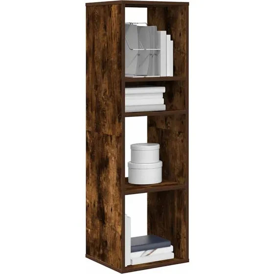 Bogreol 34x31x112 cm i konstrueret træ - Røget egetræ