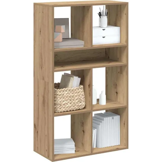 Bogskab i konstrueret træ 66x31x112 cm – kunsteg