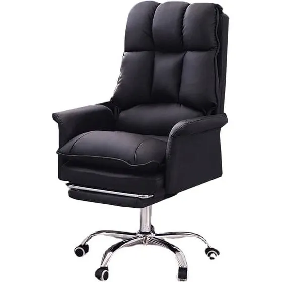 Ergonomisk Gamingstol med Fodskammel og Dobbeltlags Polstring