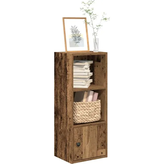 Bogreol i konstrueret træ 31x24x77 cm – antik finish